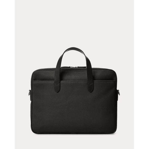 Load image into Gallery viewer, RALPH LAUREN Leather-Trim Canvas Briefcase
