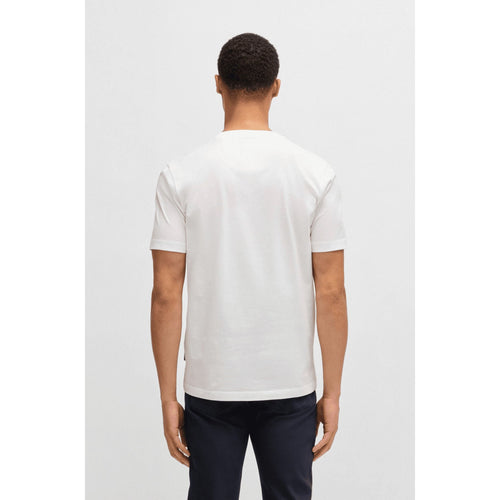 Load image into Gallery viewer, BOSS Porsche x BOSS mercerised-cotton T-shirt with collaborative branding
