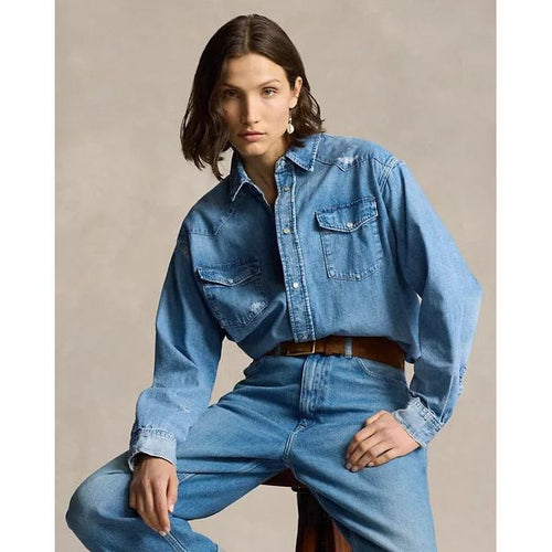 Load image into Gallery viewer, RALPH LAUREN Denim Western Shirt
