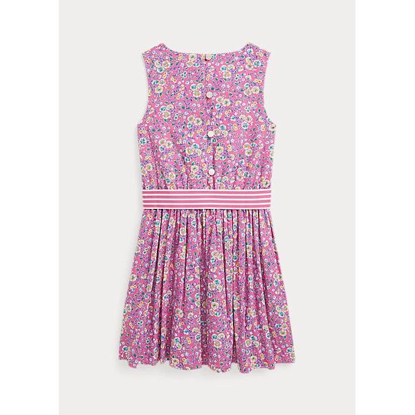 POLO RALPH LAUREN FLORAL COTTON POPLIN DRESS - Yooto