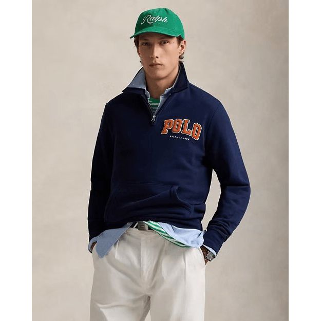 RALPH LAUREN The RL Fleece Logo Collared Sweatshirt