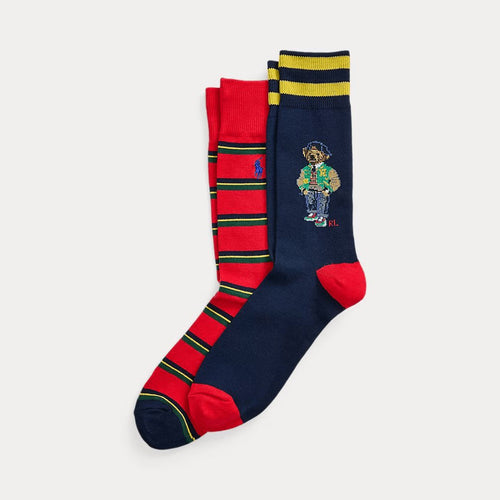 Load image into Gallery viewer, RALPH LAUREN Polo Bear Trouser Sock 2-Pack
