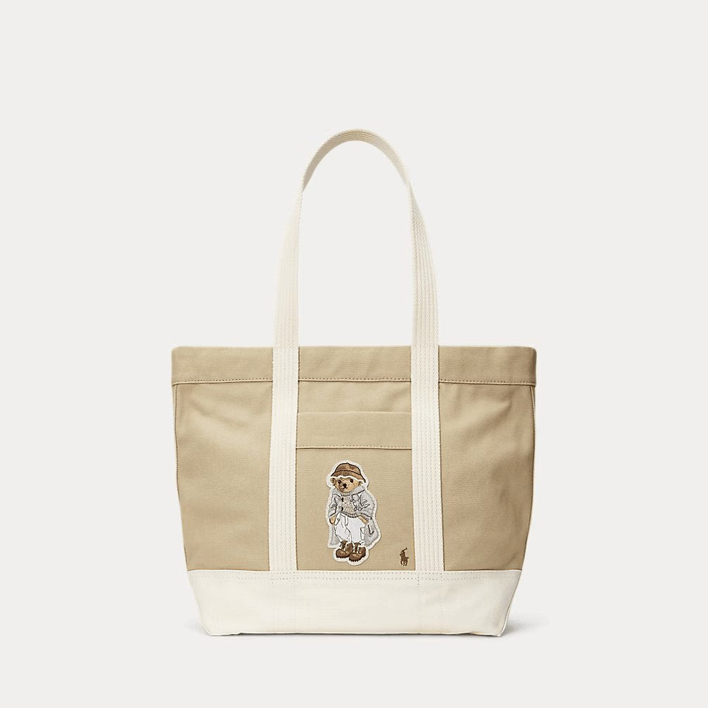 RALPH LAUREN Polo Bear Canvas Medium Tote