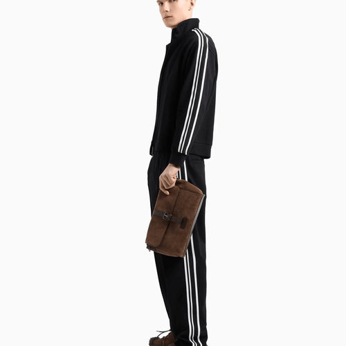 Load image into Gallery viewer, EMPORIO ARMANI Full-zip sweatshirt in jersey with logo bands
