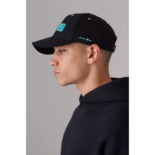 Load image into Gallery viewer, AZAT MARD AZAT MARD BLACK WITH TURQUOISE IMPACT TRUCKER CAP
