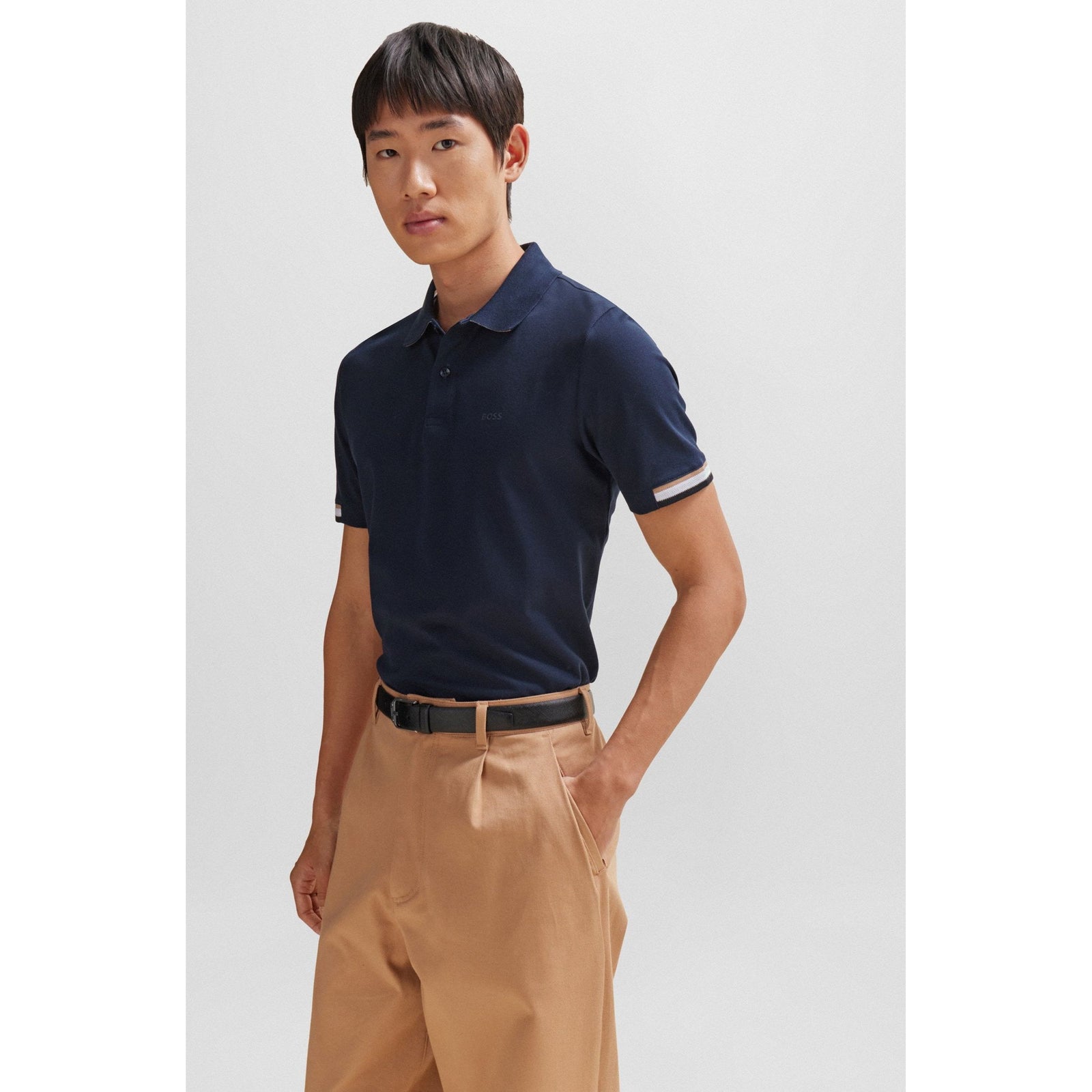 BOSS Polo shirt made of natural cotton with logo