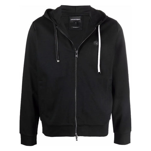 Load image into Gallery viewer, EMPORIO ARMANI logo-patch zip-up hoodie
