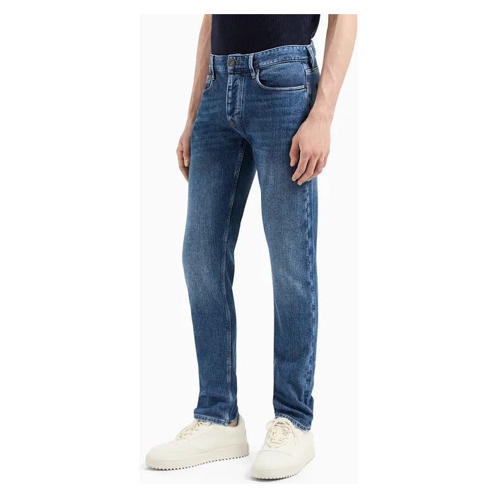 EMPORIO ARMANI J75 SLIM-FIT, WORN-LOOK DENIM JEANS - Yooto