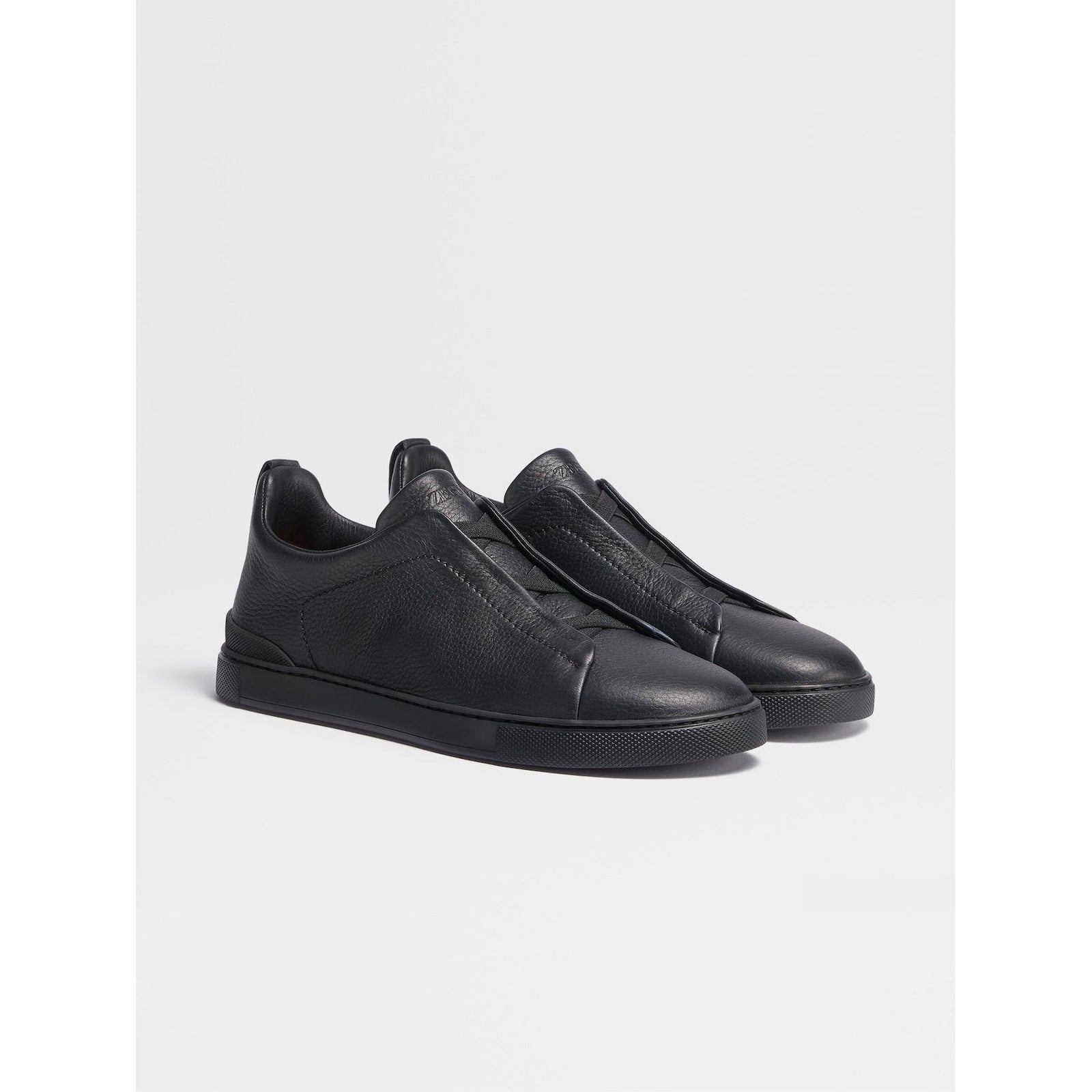 ZEGNA Vicuna Color Deerskin Triple Stitch™ Low Top Sneakers