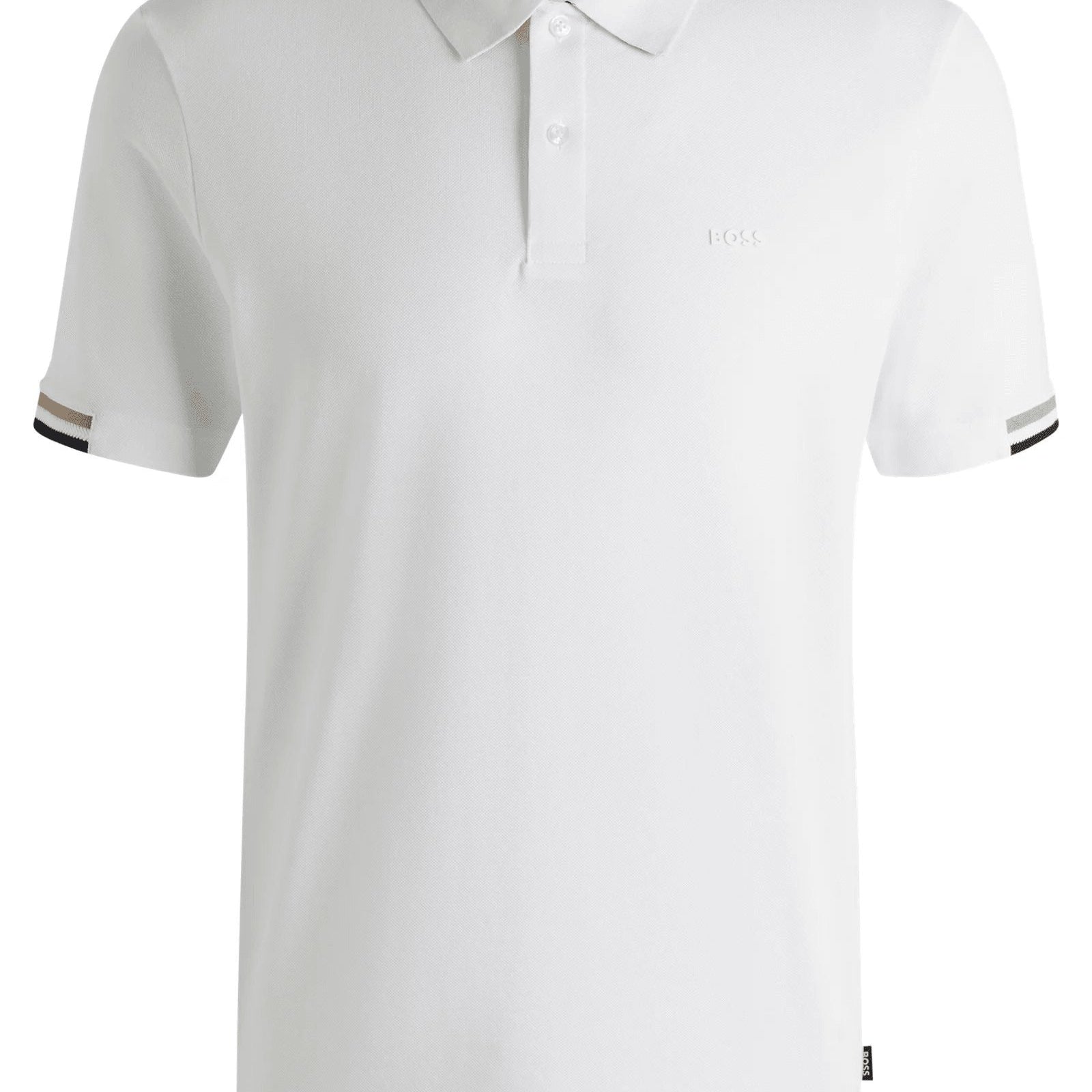 BOSS Regular-fit polo shirt with rubberized logo