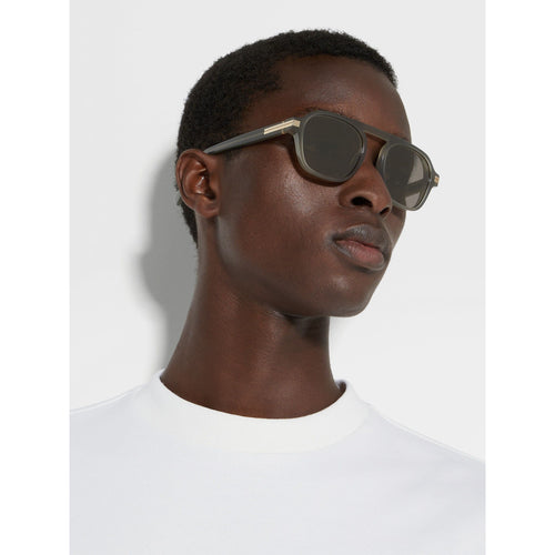 Load image into Gallery viewer, ZEGNA GREEN AURORA II ACETATE SUNGLASSES
