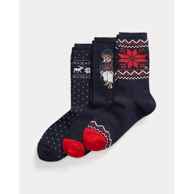 RALPH LAUREN Polo Bear Trouser Sock 3-Pack Gift Set