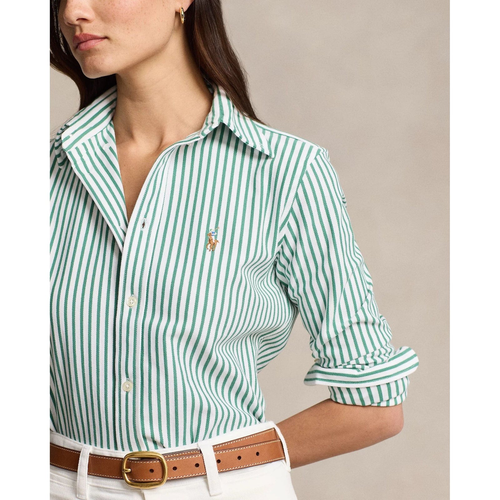 POLO RALPH LAUREN STRIPED OXFORD COTTON SHIRT