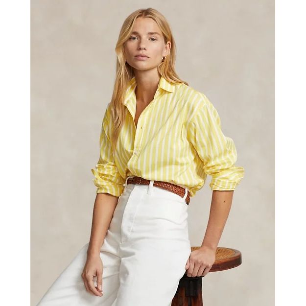 POLO RALPH LAUREN RELAXED FIT STRIPED COTTON SHIRT - Yooto