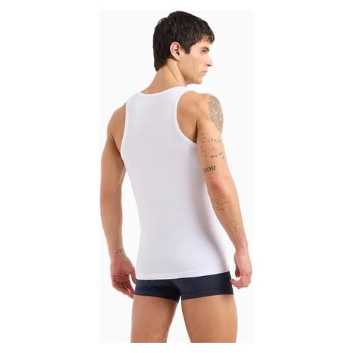 Load image into Gallery viewer, EMPORIO ARMANI ASV SHINY LOGO BAND ORGANIC-COTTON LOUNGEWEAR TANK TOP
