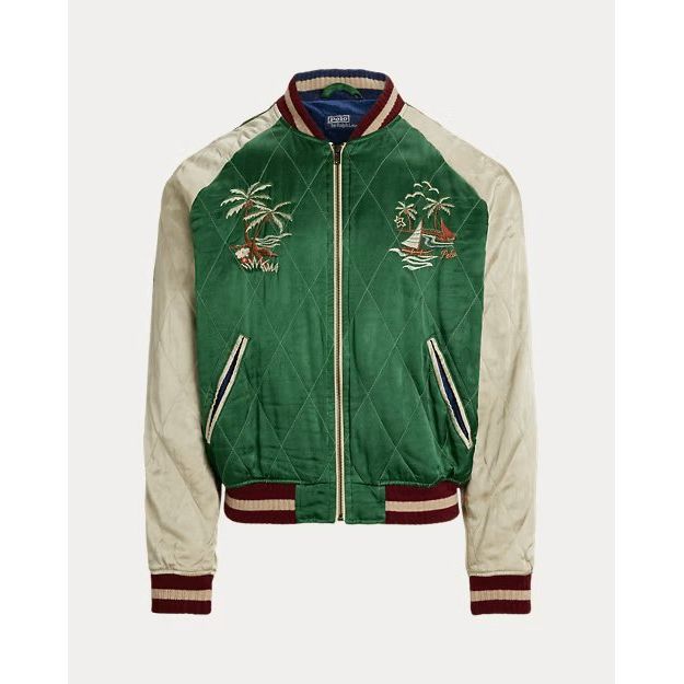 RALPH LAUREN Embroidered Satin Jacket