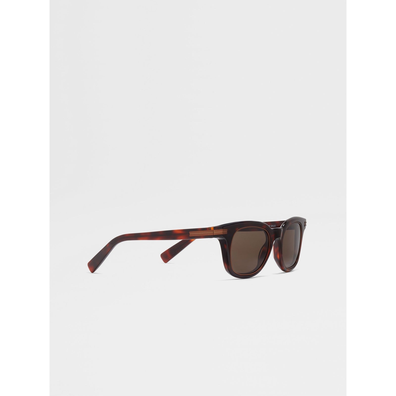 ZEGNA RED HAVANA ACETATE SUNGLASSES