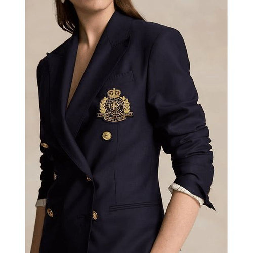 Load image into Gallery viewer, RALPH LAUREN Double-Breasted Crest Blazer
