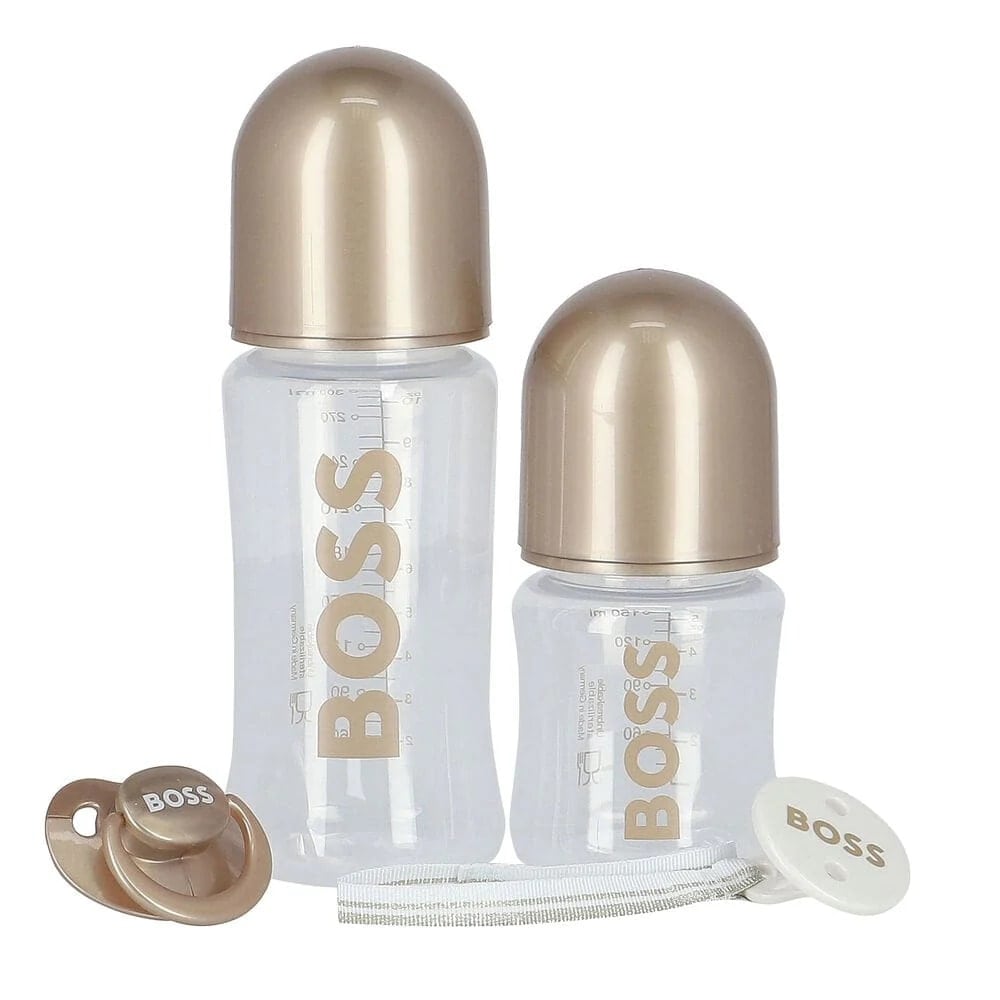 BOSS KIDS GIFT-BOXED SET OF BABY BOTTLES, DUMMY AND CLIP - Yooto