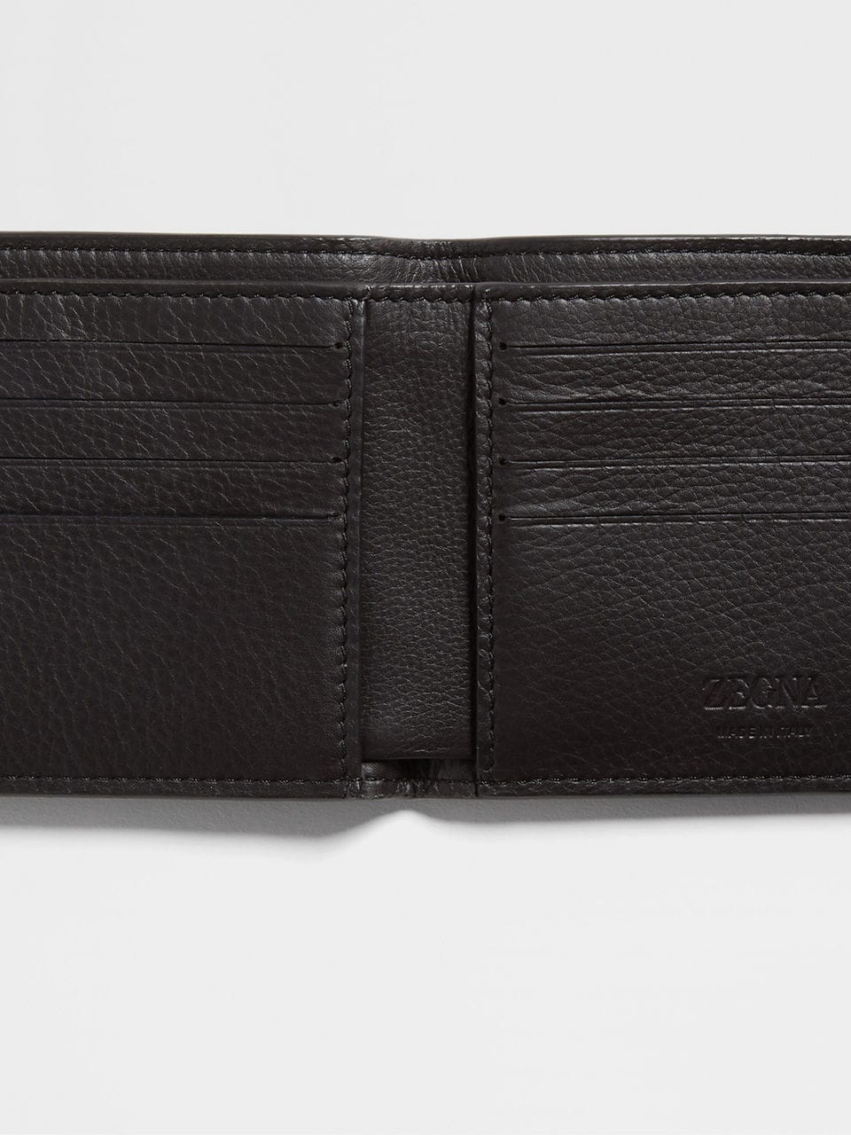 ZEGNA DARK BROWN SECONDSKIN BILLFOLD WALLET