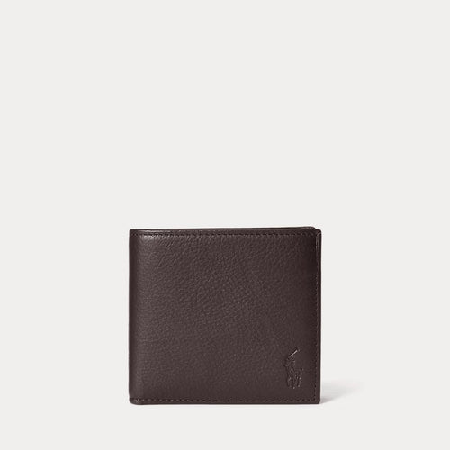 Load image into Gallery viewer, RALPH LAUREN Pebbled Leather Billfold Coin Wallet
