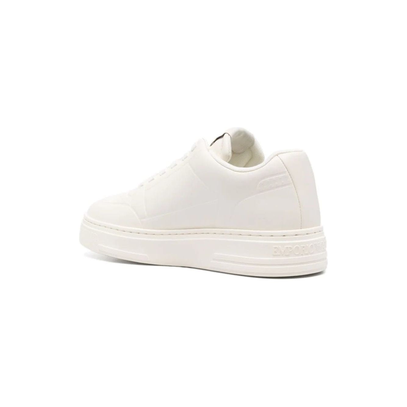 EMPORIO ARMANI thermoformed-detail leather sneakers