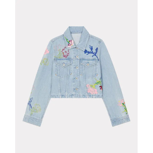 Load image into Gallery viewer, KENZO &#39;KENZO DRAWN FLOWERS&#39; EMBROIDERED TRUCKER JACKET - Yooto
