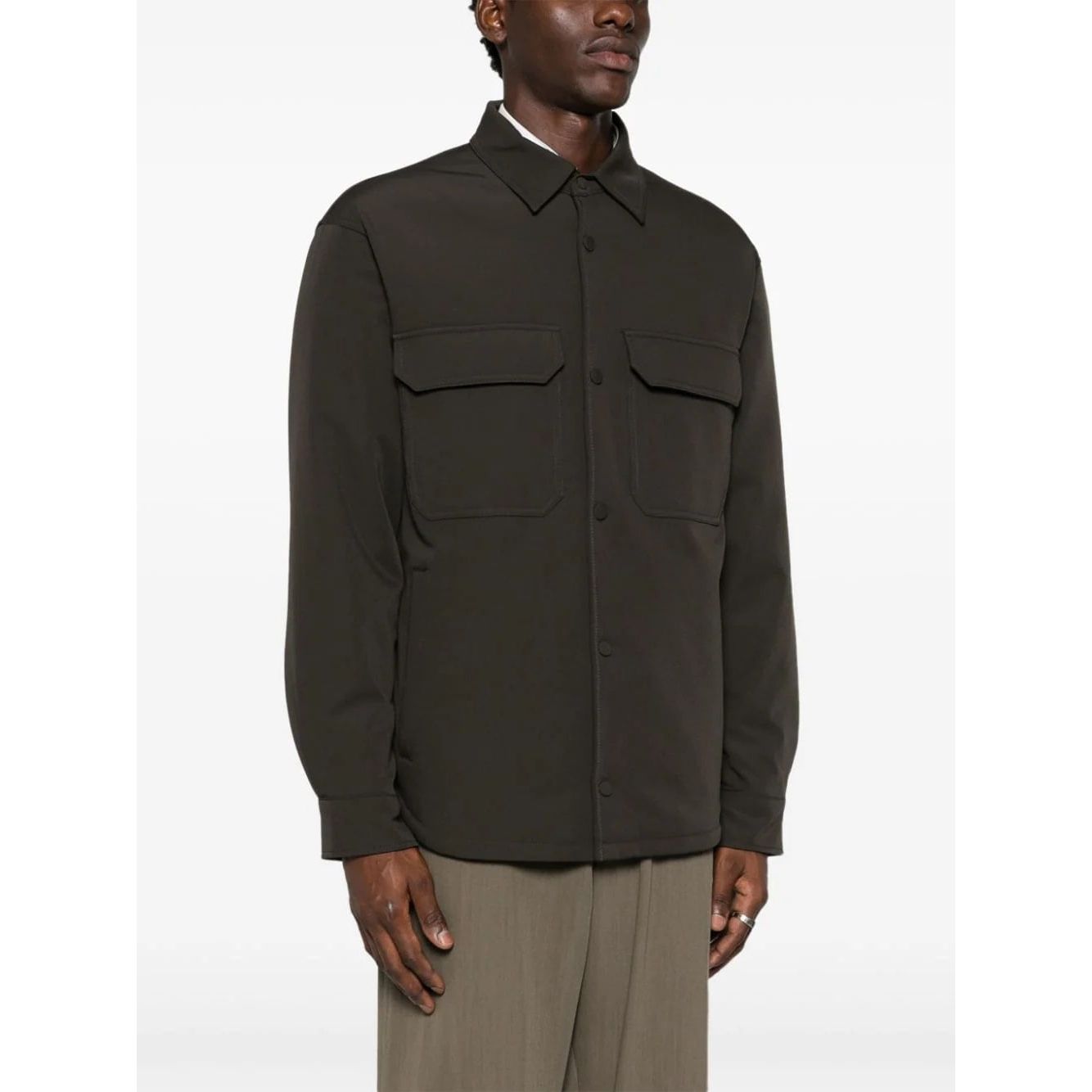 EMPORIO ARMANI button-up shirt jacket