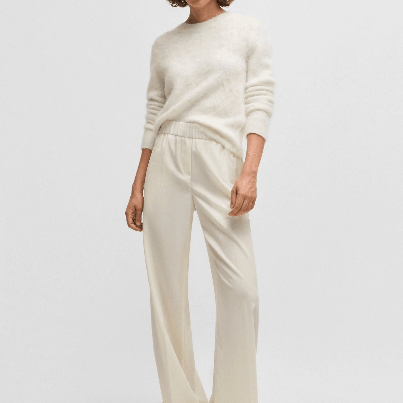 BOSS Relaxed-fit trousers in wool