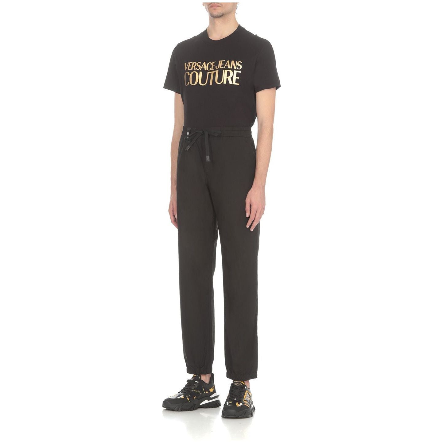 VERSACE JEANS COUTURE PANTS WITH LOGO PATCH - Yooto