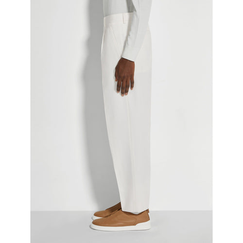 Load image into Gallery viewer, ZEGNA WHITE COTTON AND WOOL PANTS
