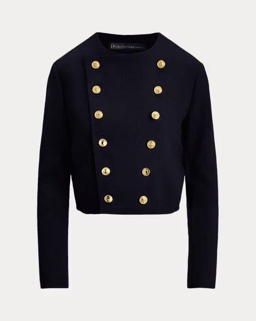 RALPH LAUREN Wool Crepe Cropped Jacket