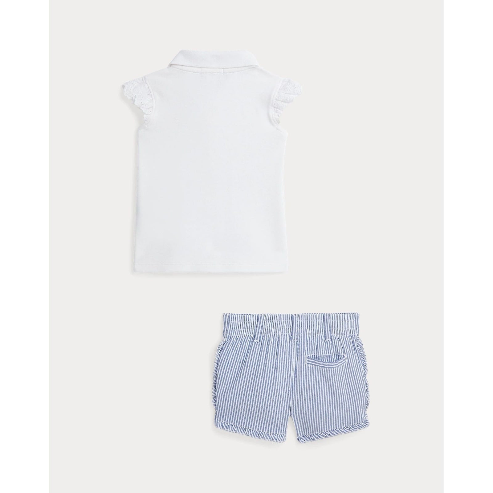 POLO RALPH LAUREN MESH POLO SHIRT & SEERSUCKER SHORT SET - Yooto