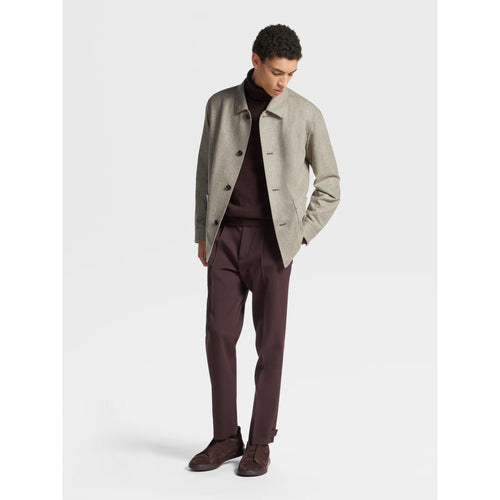 Load image into Gallery viewer, ZEGNA LIGHT TAUPE MÉLANGE WOOL CHORE JACKET
