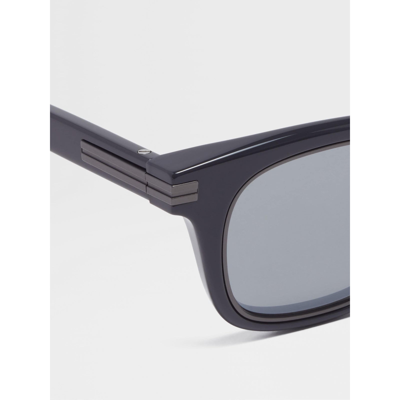 ZEGNA ASPHALT GREY ACETATE SUNGLASSES