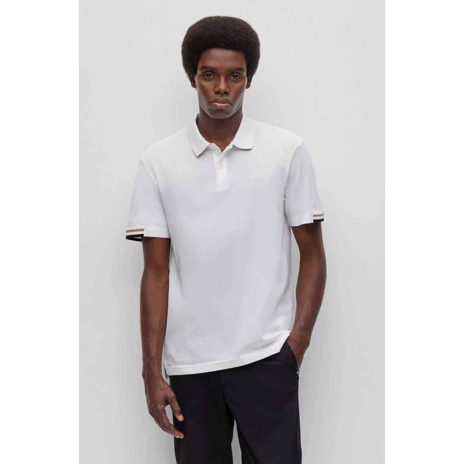 BOSS Polo shirt made of natural cotton with logo