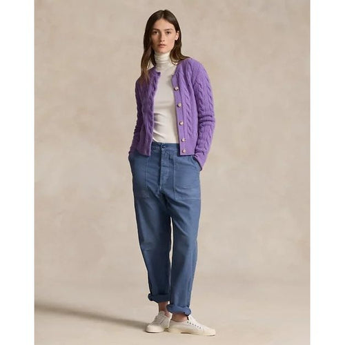 Load image into Gallery viewer, RALPH LAUREN Cable-Knit Wool-Cashmere Cardigan
