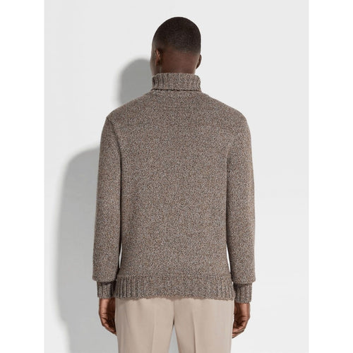 Load image into Gallery viewer, ZEGNA DARK FOLIAGE AND TAUPE OASI CASHMERE TURTLENECK
