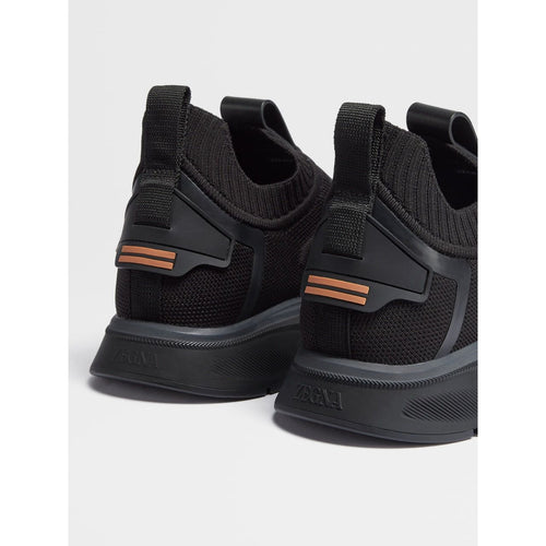 Load image into Gallery viewer, ZEGNA Black Techmerino™ Sock Slip-on Sneakers
