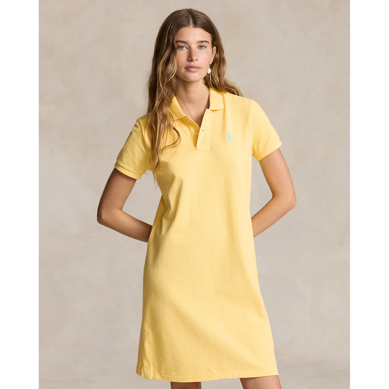 POLO RALPH LAUREN COTTON MESH POLO DRESS