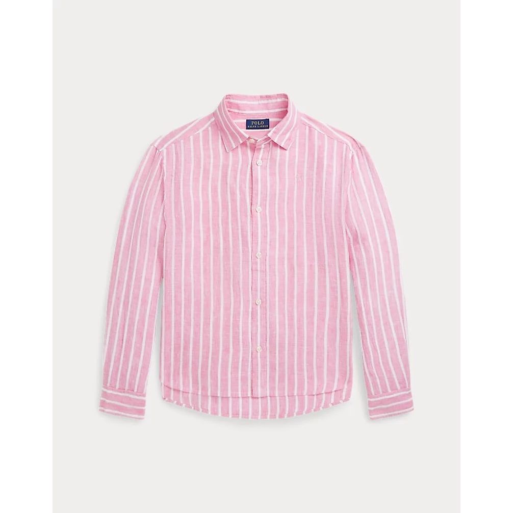 POLO RALPH LAUREN STRIPED LINEN BOXY SHIRT - Yooto