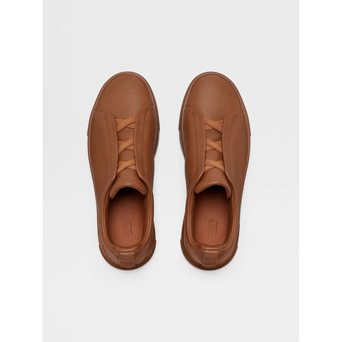 Load image into Gallery viewer, ZEGNA Vicuna Color Deerskin Triple Stitch™ Low Top Sneakers
