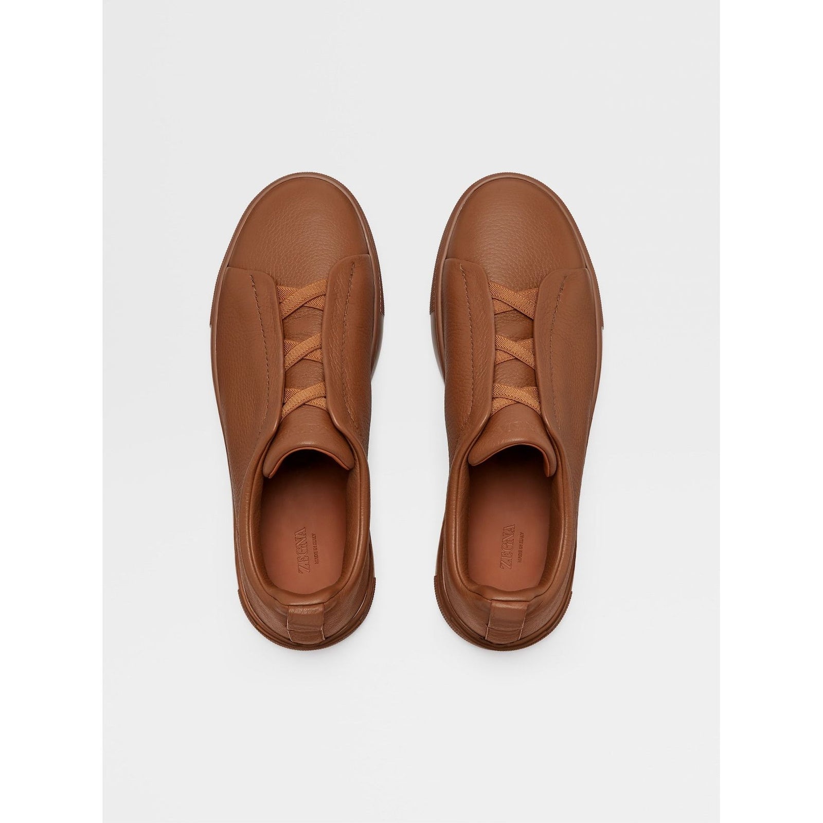 ZEGNA Vicuna Color Deerskin Triple Stitch™ Low Top Sneakers