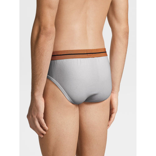 Load image into Gallery viewer, ZEGNA Grey Mélange Stretch Cotton Midi Briefs
