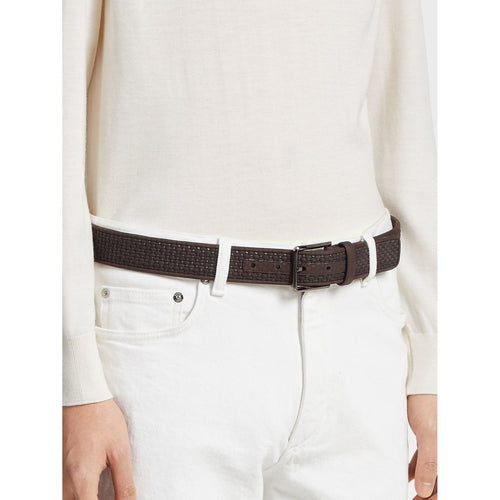 Load image into Gallery viewer, ZEGNA Dark Brown PELLETESSUTA™ Leather Belt
