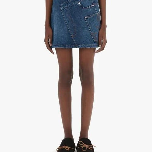 Load image into Gallery viewer, JW Anderson Denim Mini Skirt - Blue
