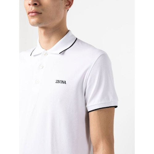 Load image into Gallery viewer, ZEGNA Grey Mélange Stretch Cotton Short-sleeve Polo
