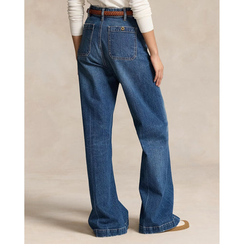 Load image into Gallery viewer, POLO RALPH LAUREN STRETCH COTTON WIDE-LEG JEAN
