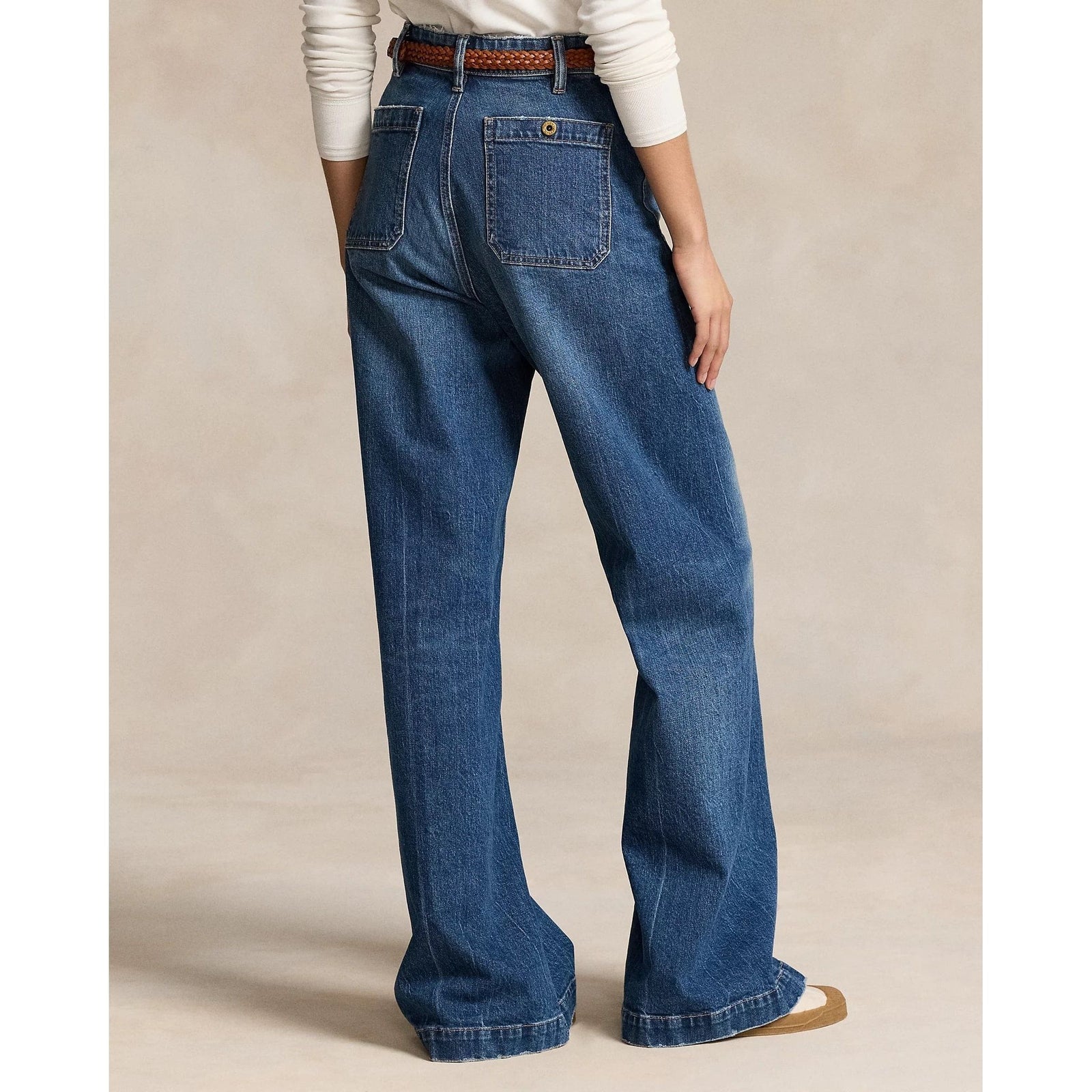 POLO RALPH LAUREN STRETCH COTTON WIDE-LEG JEAN