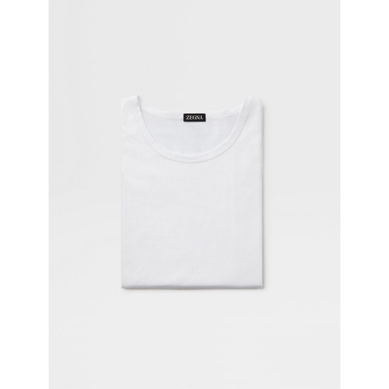 ZEGNA WHITE FILOSCOZIA COTTON TANK